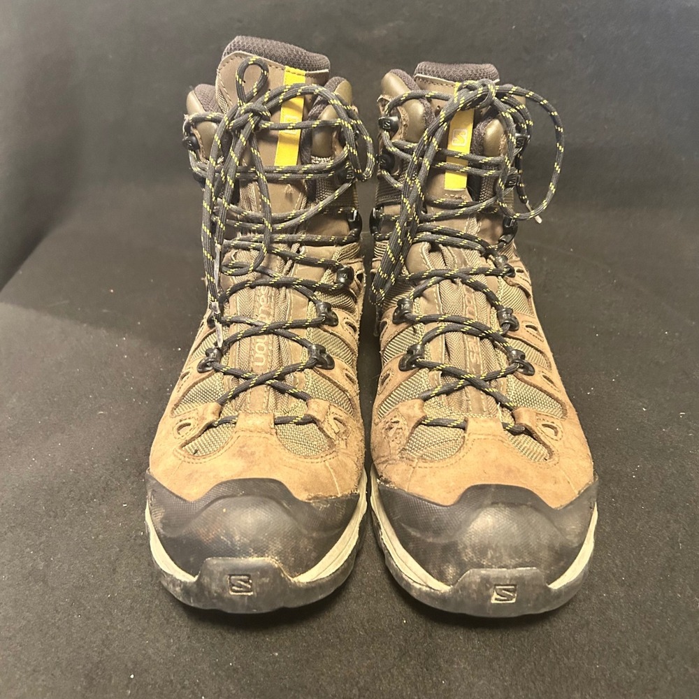 Salomon Quest 4D GTX Hiking Boots Mens 11 Brown Waterproof Gore-Tex 401518